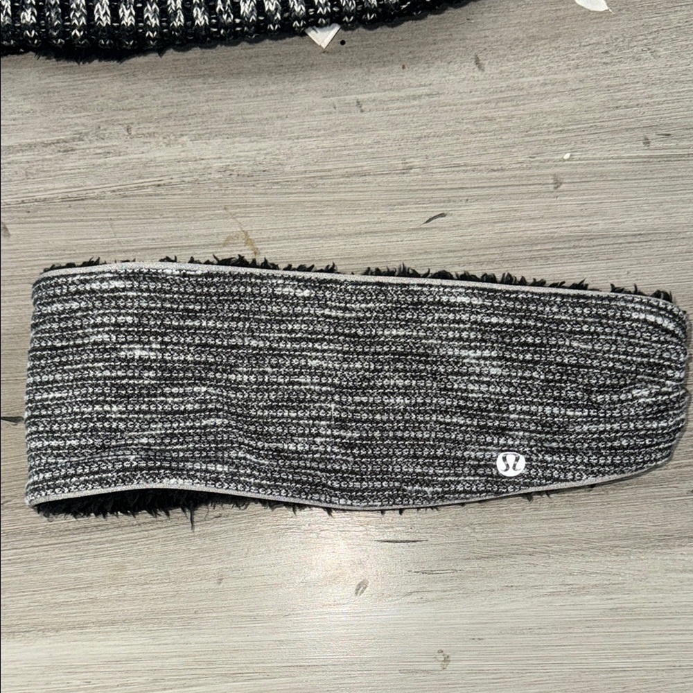 lululemon athletica Black and Gray Knit Headband